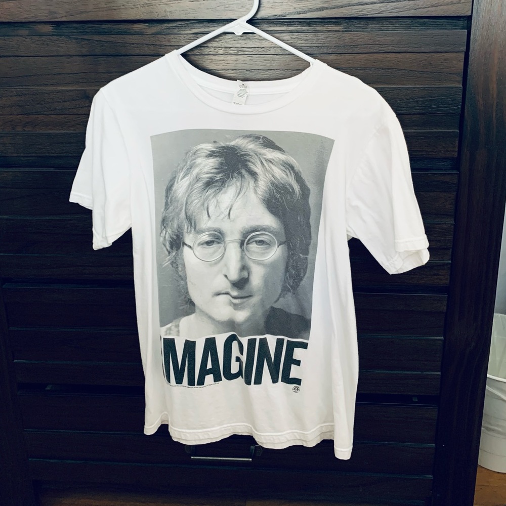 Vintage White John Lennon Imagine T Shirt Size M